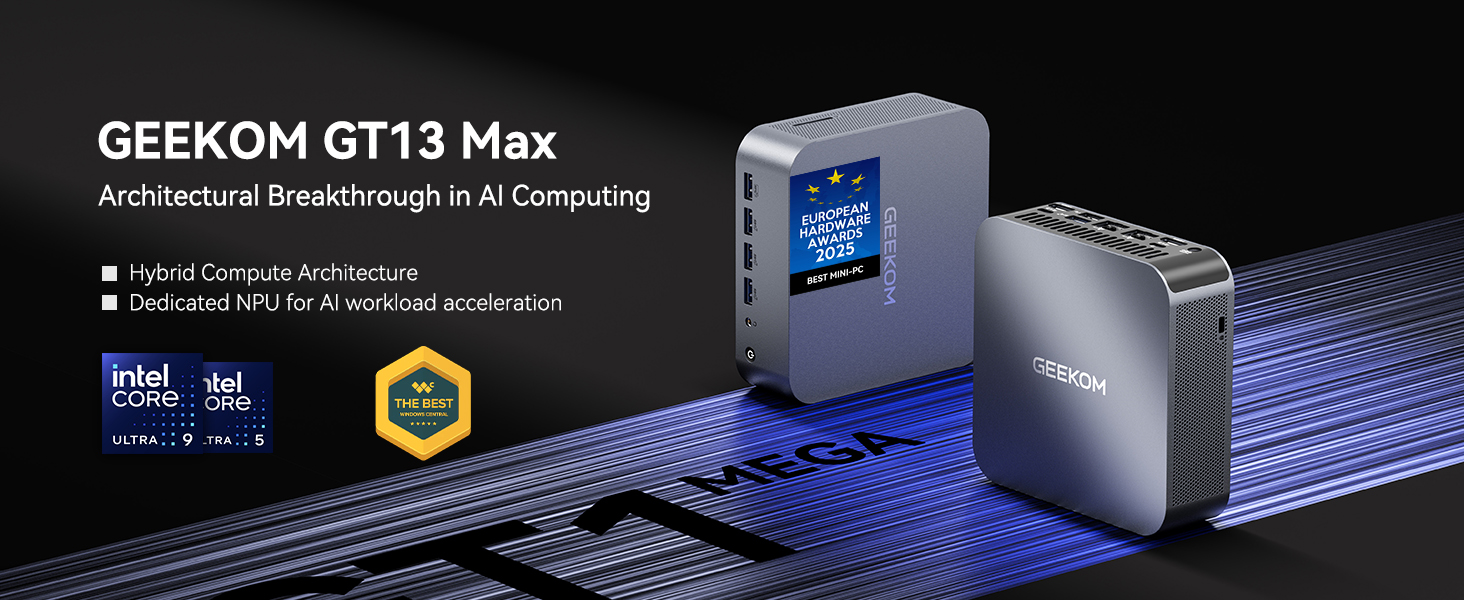 Amazon.com: GEEKOM GT13 MAX Professional AI Mini PC,Intel Ultra9